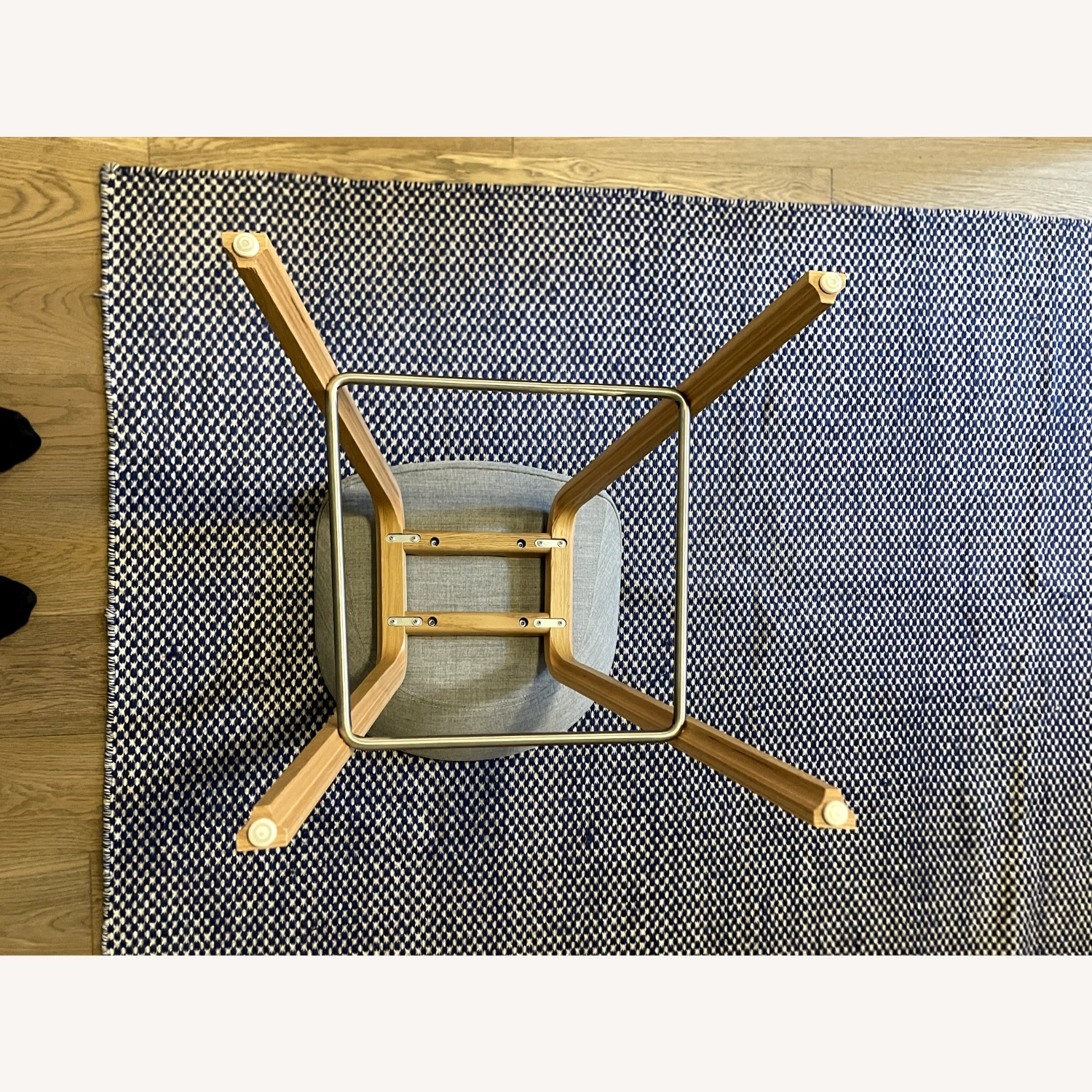 Hay Light Gray Fabric Stool - image-7