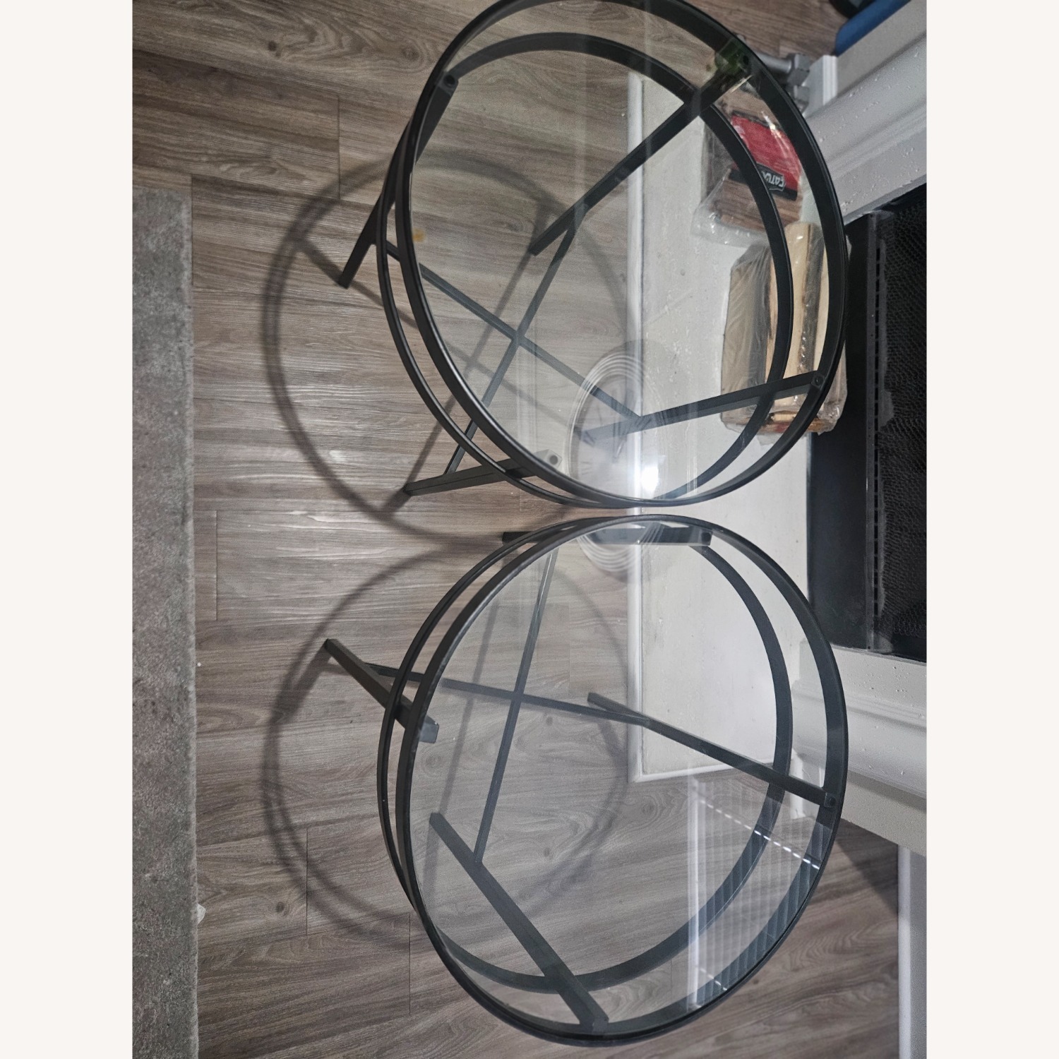 Rooms To Go Black Glass Side Tables - image-2