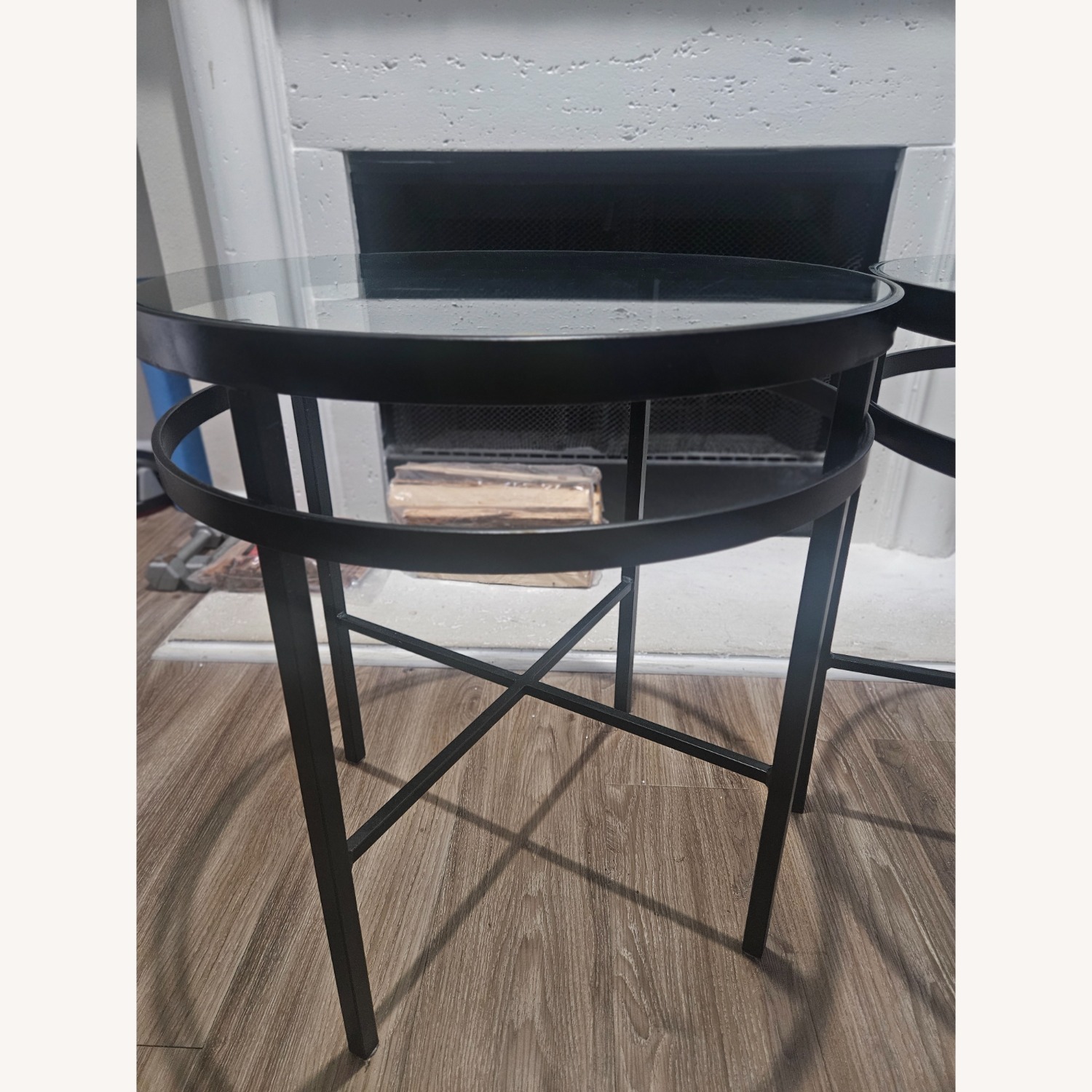 Rooms To Go Black Glass Side Tables - image-3
