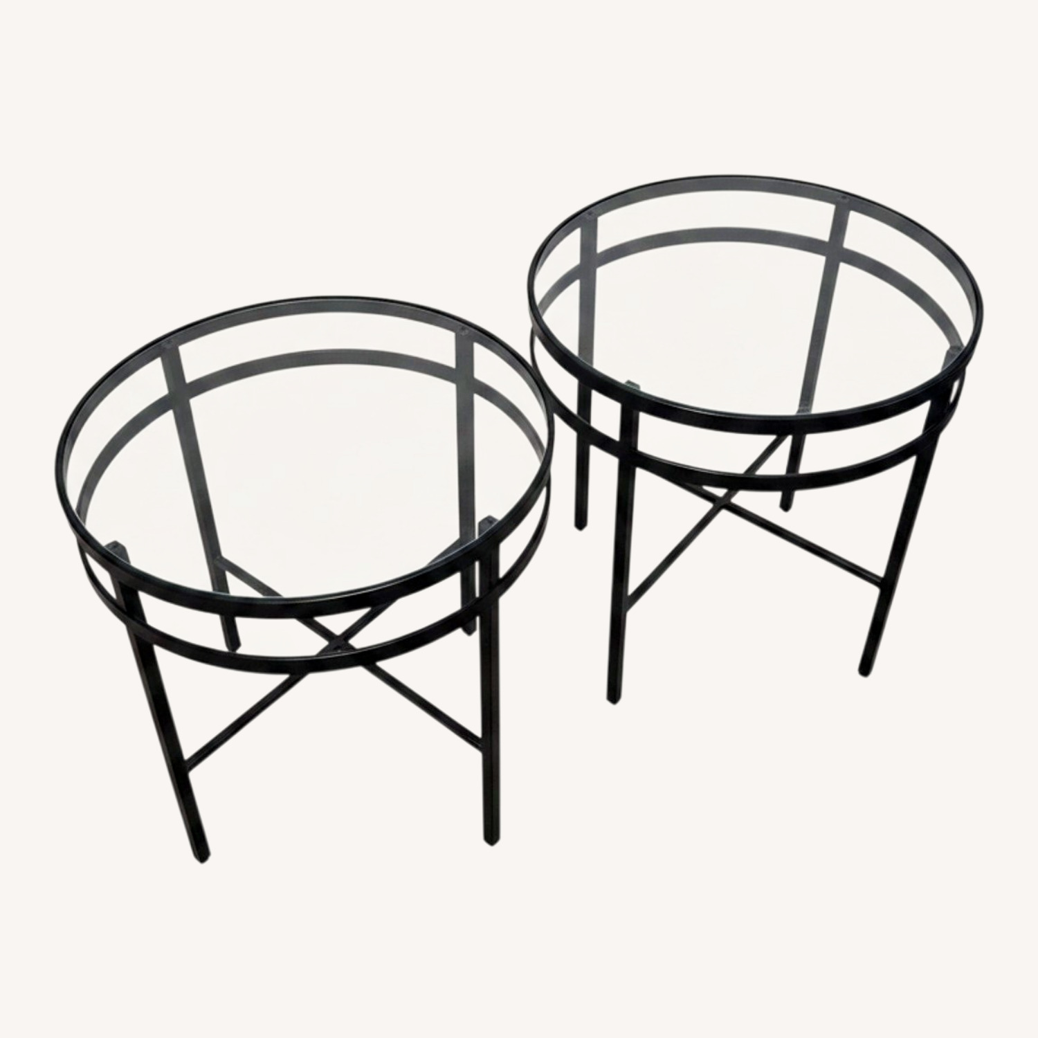 Rooms To Go Black Glass Side Tables - image-0