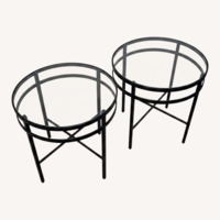 Rooms To Go Black Glass Side Tables
