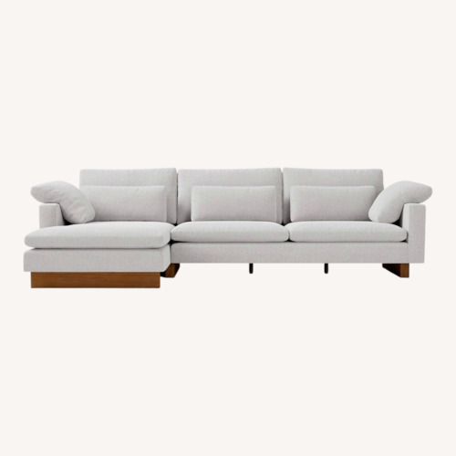 Used West Elm Harmony Velvet 2 Piece Sectional for sale on AptDeco