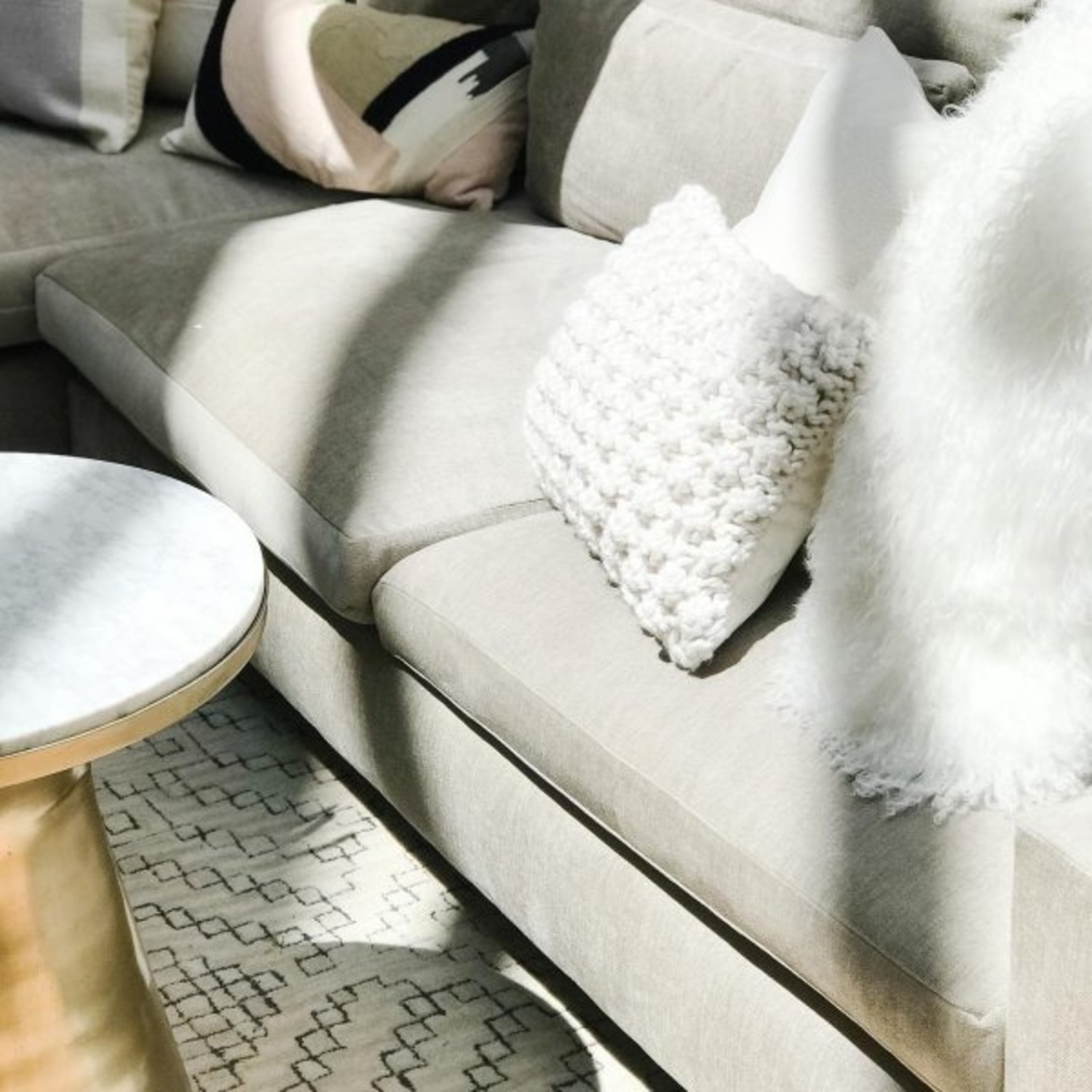 West Elm Harmony Velvet 2 Piece Sectional - image-3