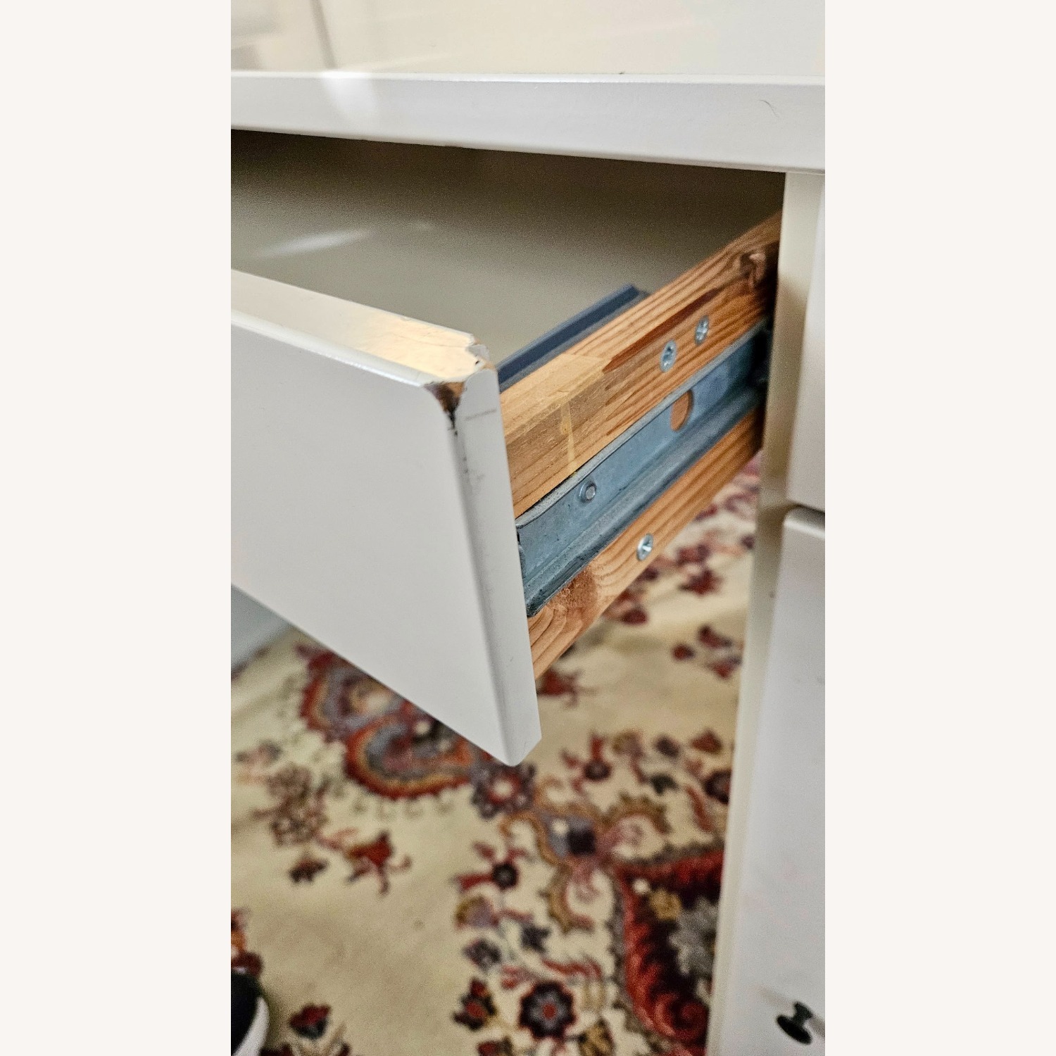 IKEA ALVE Wood Double Pedestal Farmhouse Desk - image-10