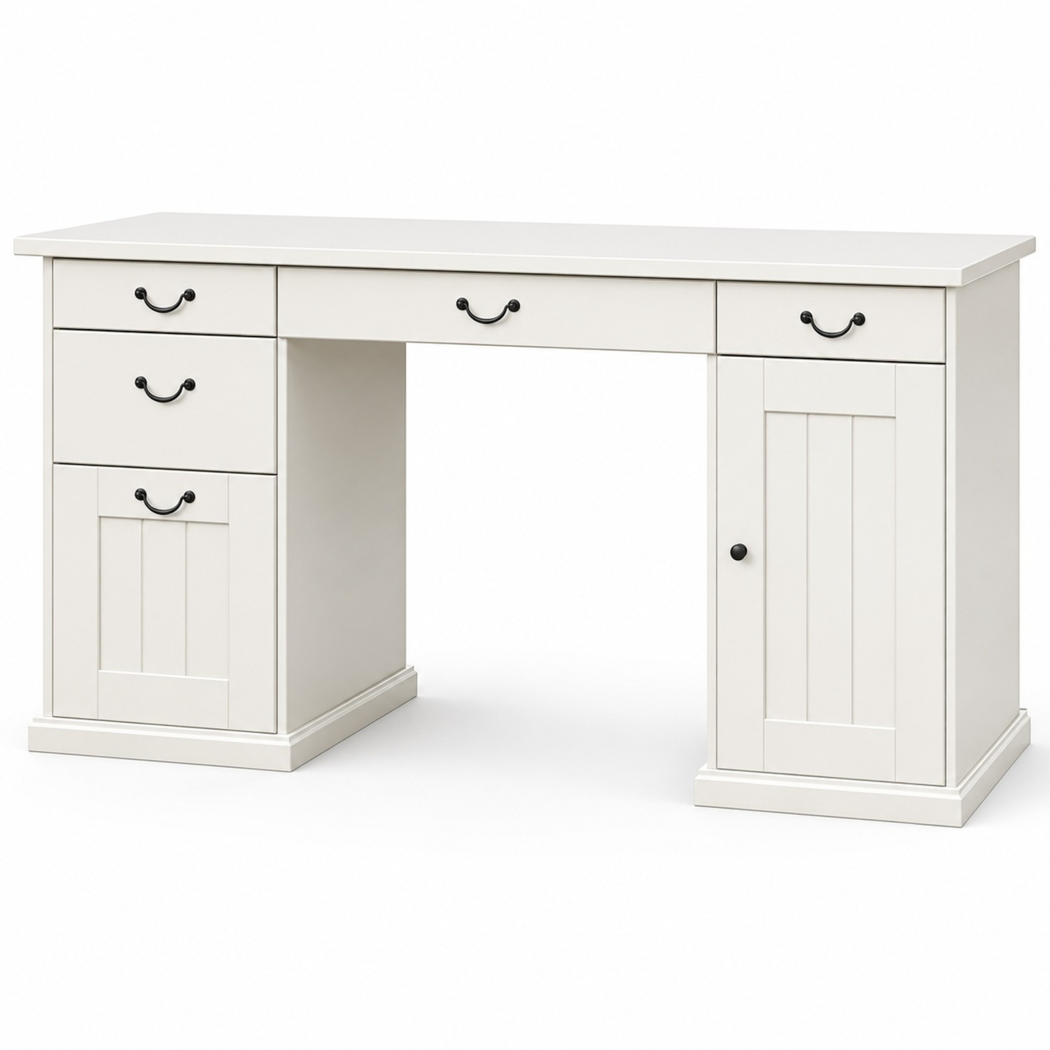 IKEA ALVE Wood Double Pedestal Farmhouse Desk - image-16