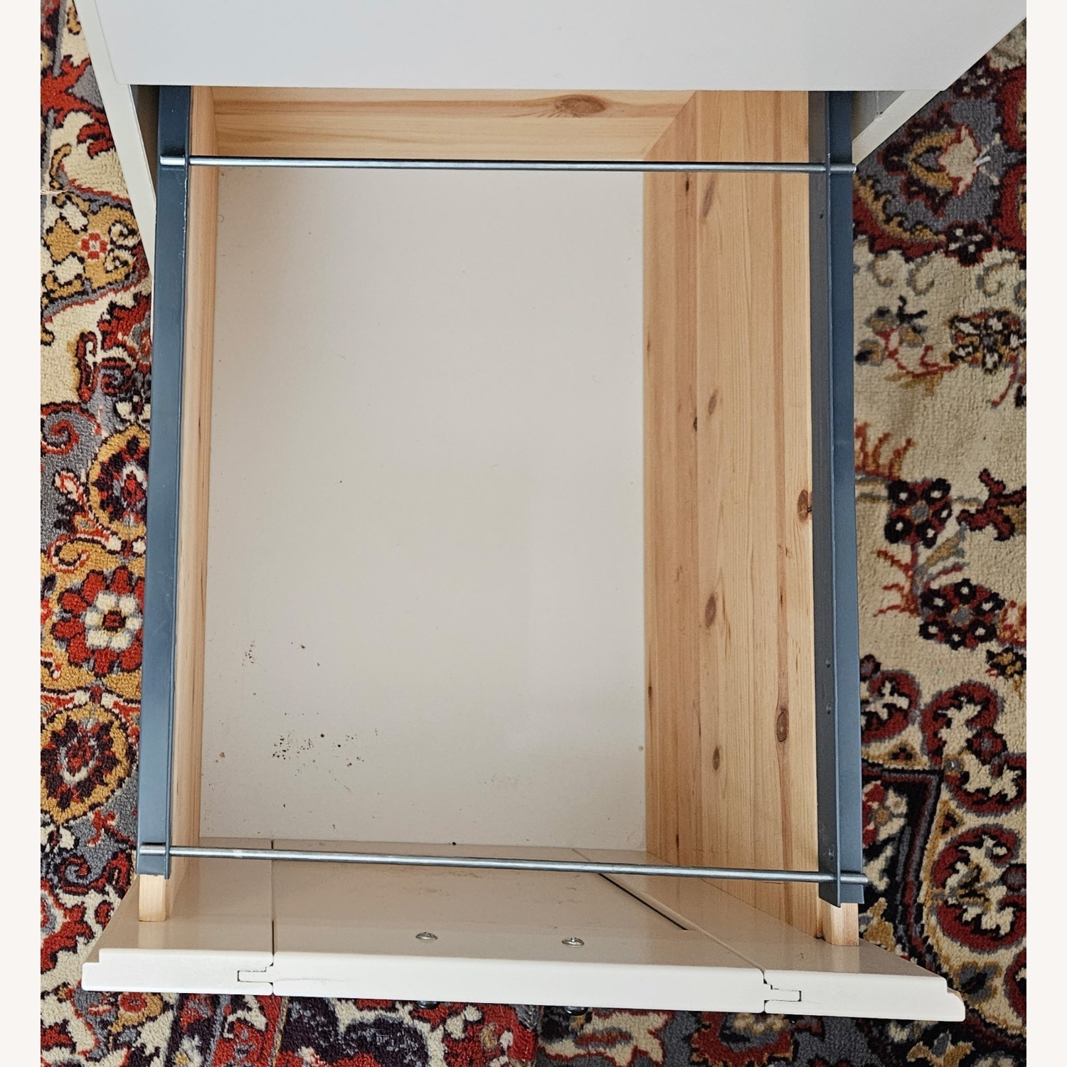 IKEA ALVE Wood Double Pedestal Farmhouse Desk - image-9