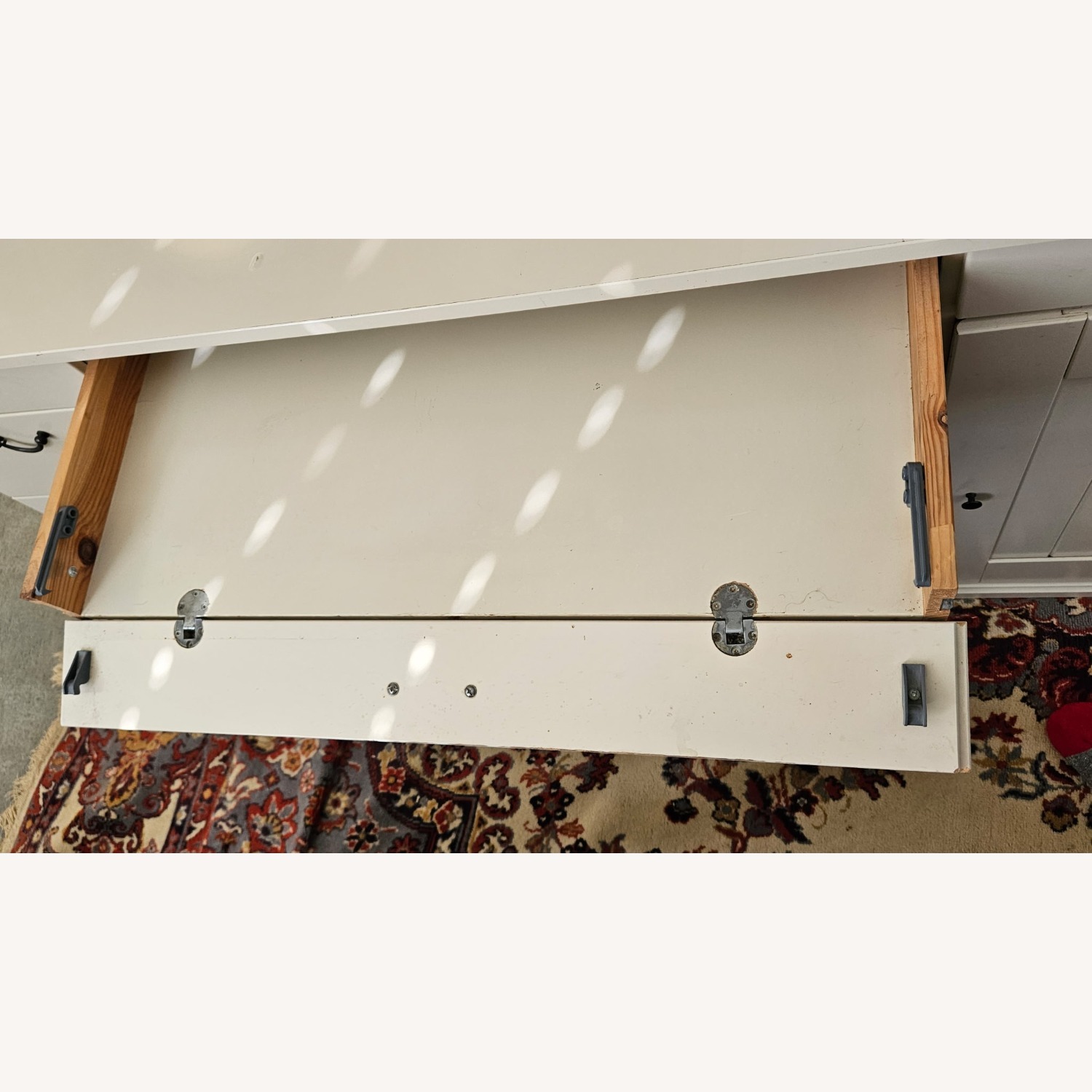 IKEA ALVE Wood Double Pedestal Farmhouse Desk - image-4