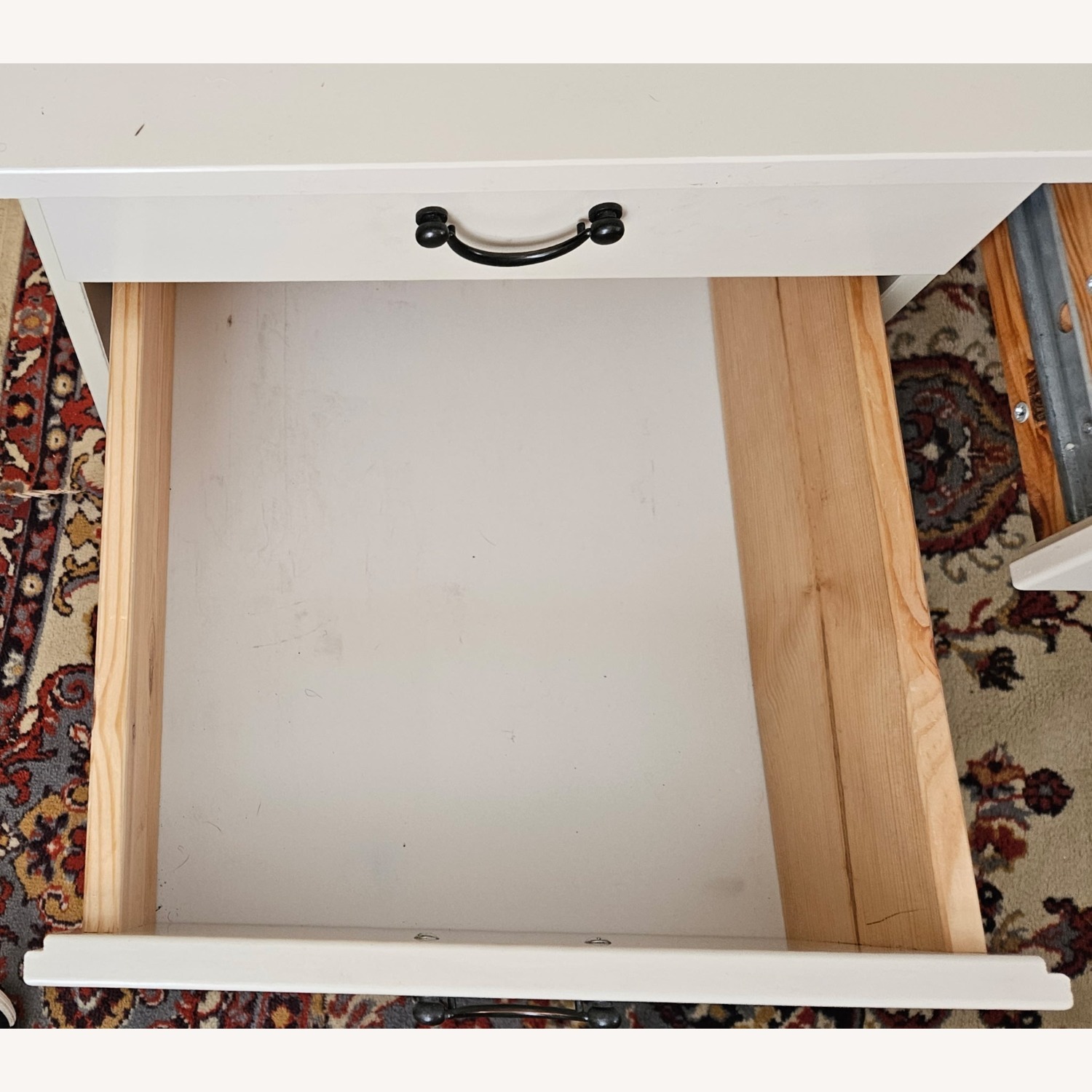 IKEA ALVE Wood Double Pedestal Farmhouse Desk - image-8