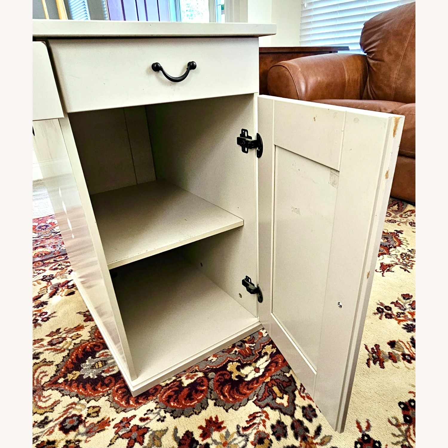 IKEA ALVE Wood Double Pedestal Farmhouse Desk - image-6
