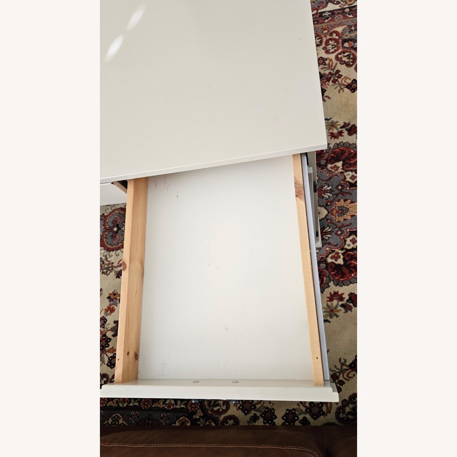 IKEA ALVE Wood Double Pedestal Farmhouse Desk - image-5