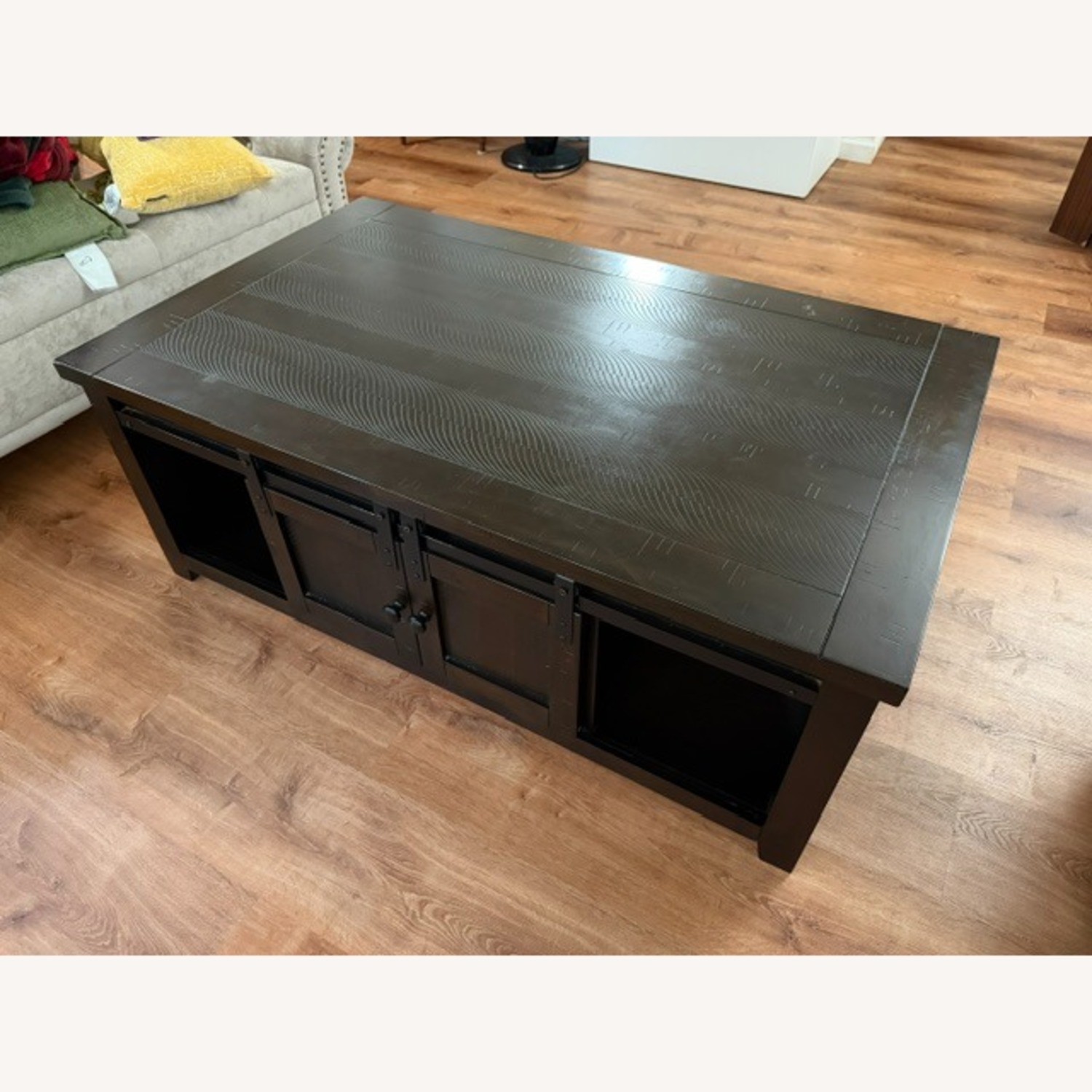 Bob's Discount Furniture Montana Dark Brown Coffee Table - image-3