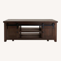 Bob's Discount Furniture Montana Dark Brown Coffee Table