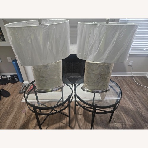 Used Rooms To Go Shell Yellow Table Lamps for sale on AptDeco