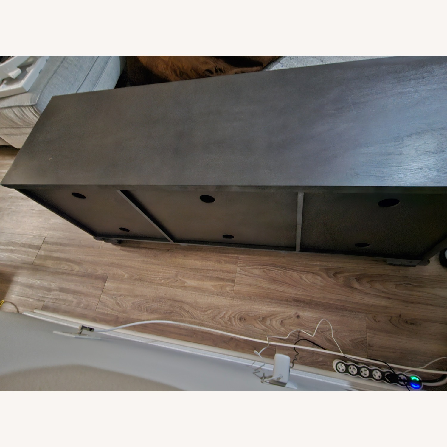 Vintage/Antique Dark Brown Media Storage - image-2