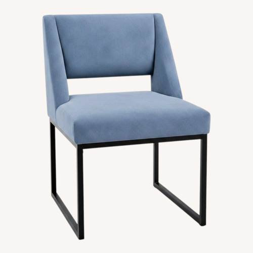 Used ModShop Miami Shores Blue Velvet Dining Chairs for sale on AptDeco