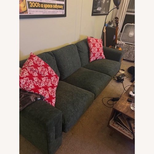Used Wayfair Green Fabric 3+ Seater Sofa for sale on AptDeco