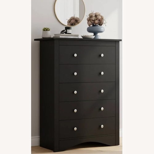 Used Wayfair Elbern Design Dark Brown Wood Dresser for sale on AptDeco