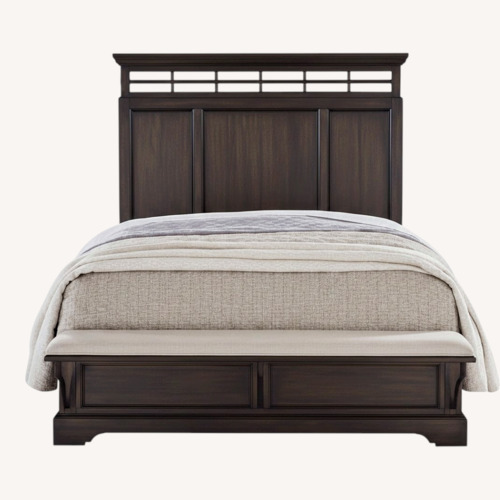 Used Rooms To Go Montana Dark Brown Queen Bed for sale on AptDeco