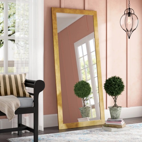 Used Wayfair Lunado Gold Floor Mirror for sale on AptDeco