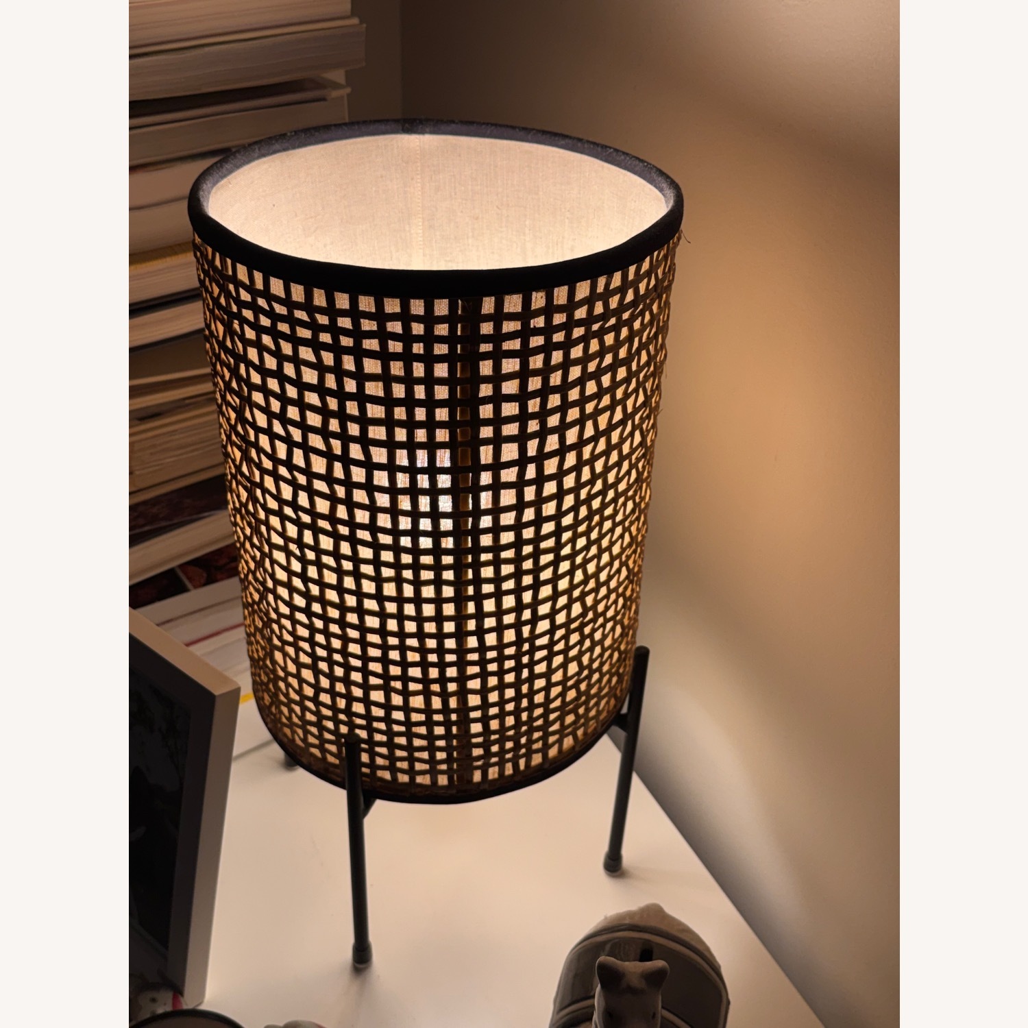 CB2 Canna Cylindrical Wood Table Lamp - image-2
