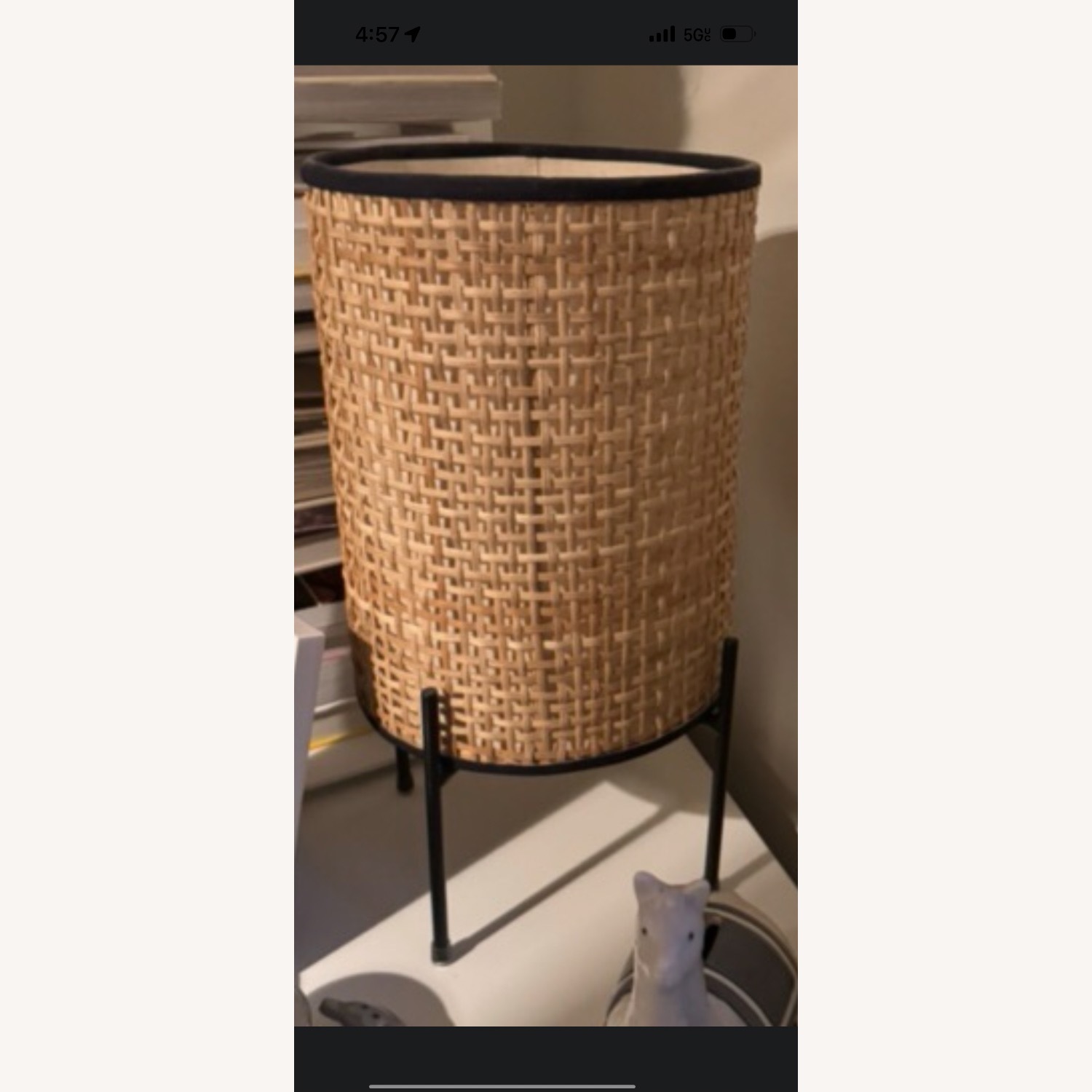 CB2 Canna Cylindrical Wood Table Lamp - image-3