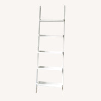 Wayfair Three Posts White Wood Ladder Bookcase
