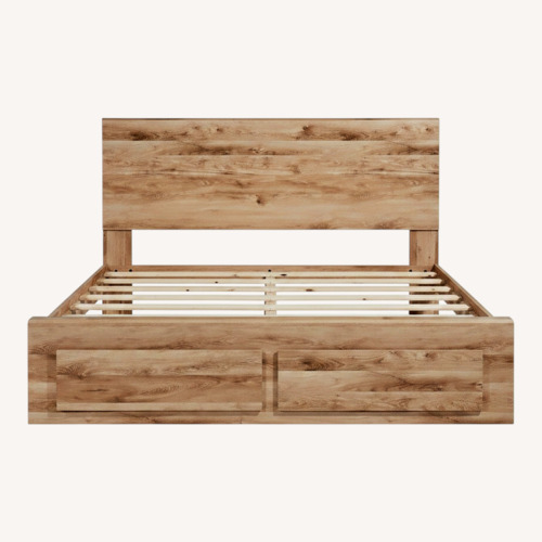 Used Ashley Furniture Hyanna Queen Bed Frame with Storage for sale on AptDeco