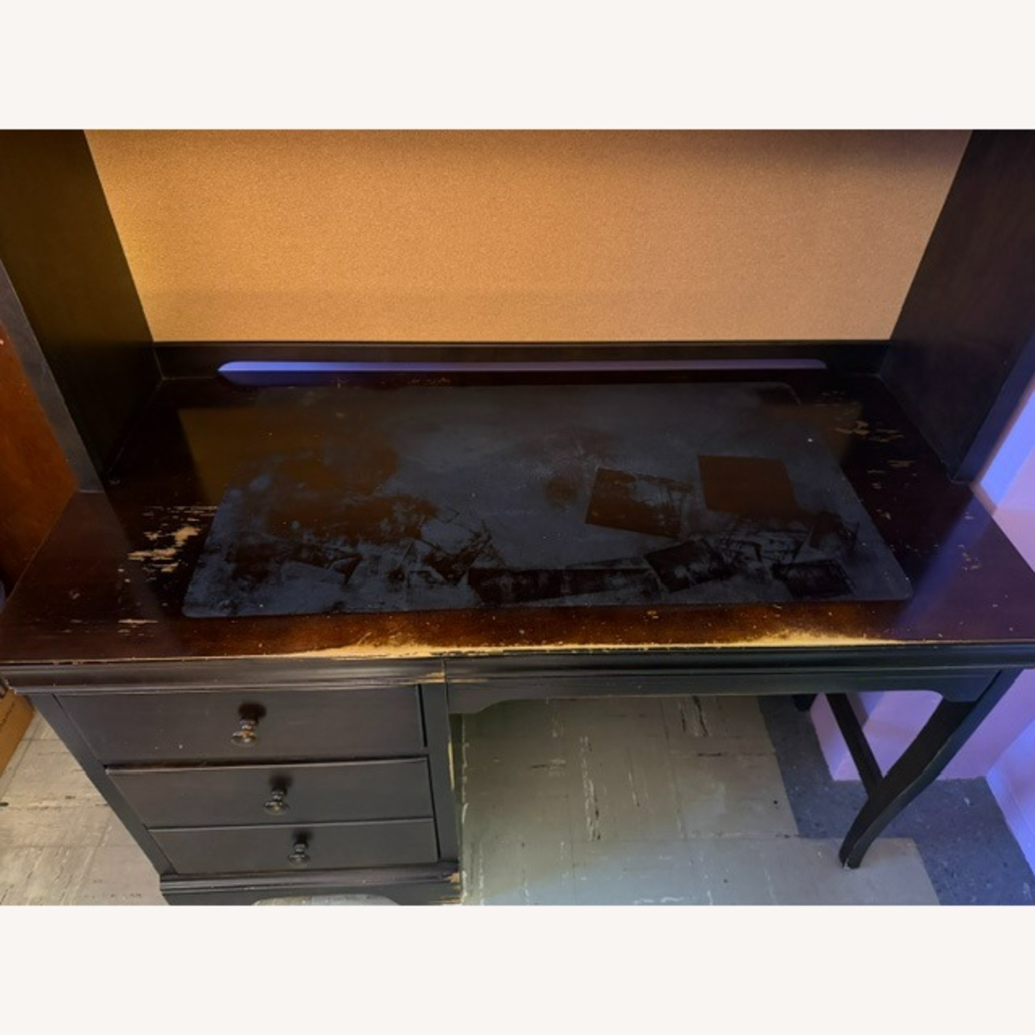 Stanley Furniture Dark Brown Wood Desk - image-4