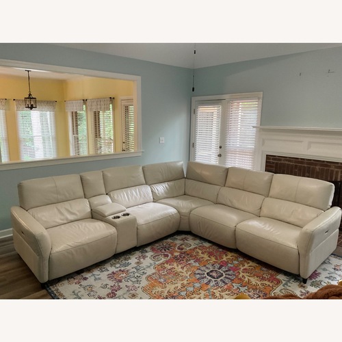 Used Domicile Elys Italian Leather 3+ Piece Sectional for sale on AptDeco