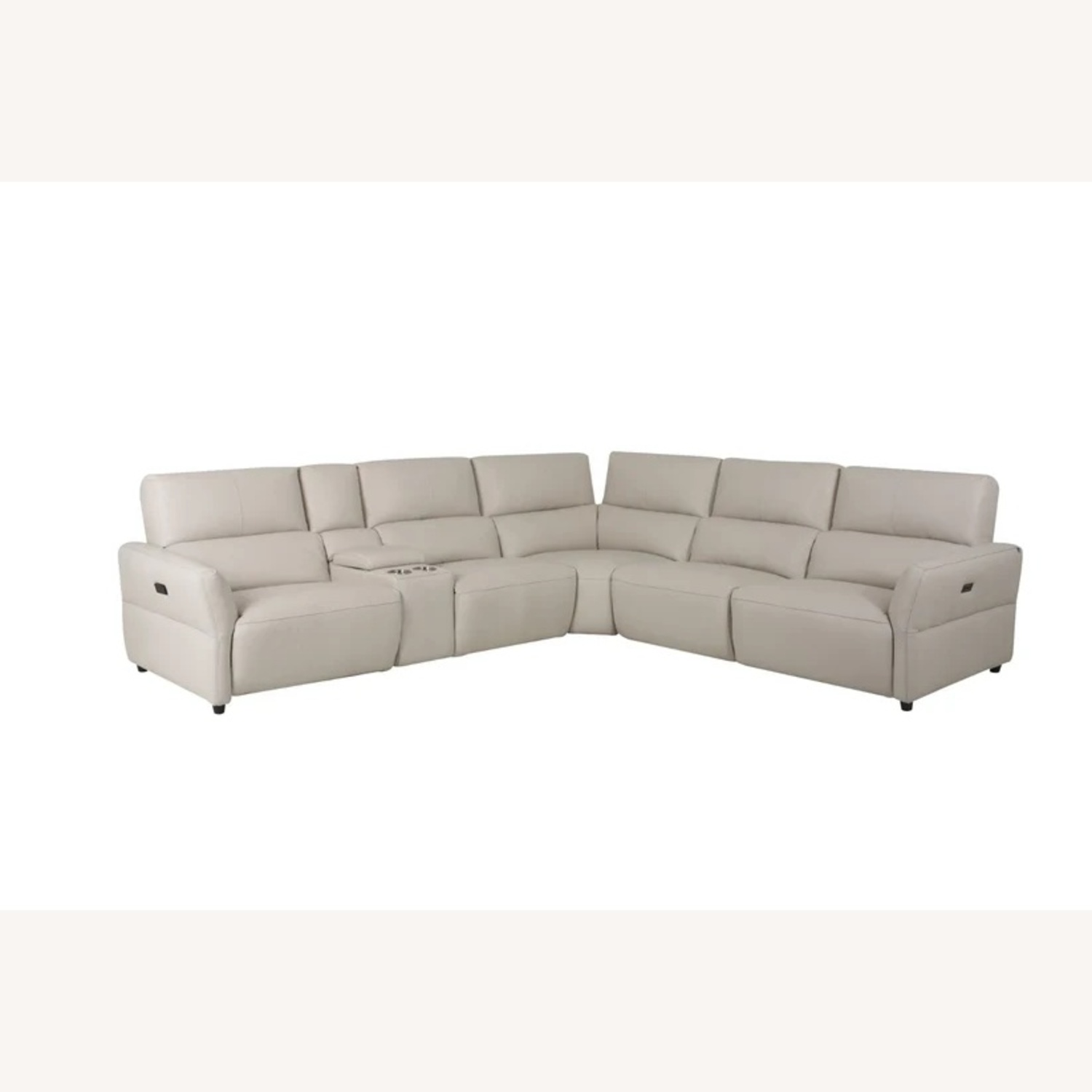 Domicile Elys Italian Leather 3+ Piece Sectional - image-4