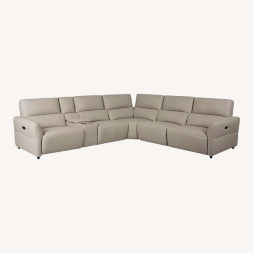 Used Domicile Elys Italian Leather 3+ Piece Sectional for sale on AptDeco