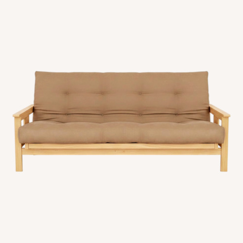 Used Light Brown Wood Futon for sale on AptDeco