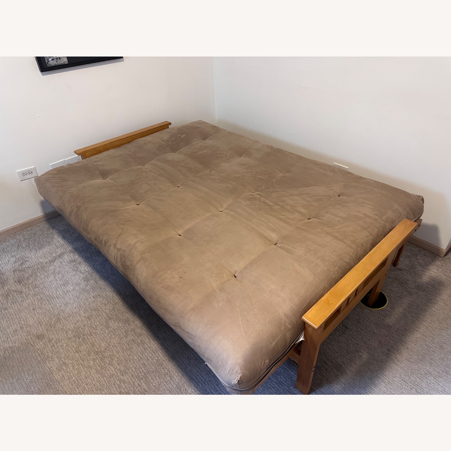 Light Brown Wood Futon - image-3