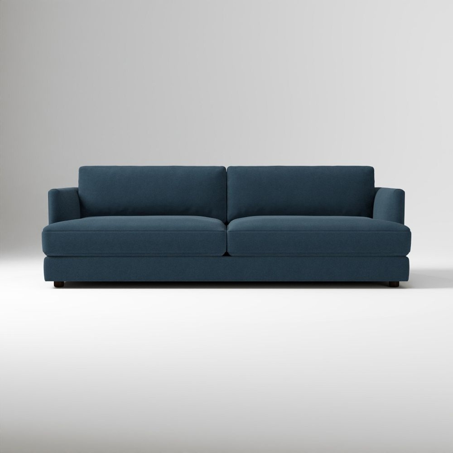 West Elm Haven 82" Blue Velvet 2 Seater Sofa - image-4