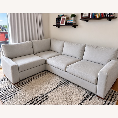 Used Crate & Barrel Light Gray 3+ Piece Sectional for sale on AptDeco
