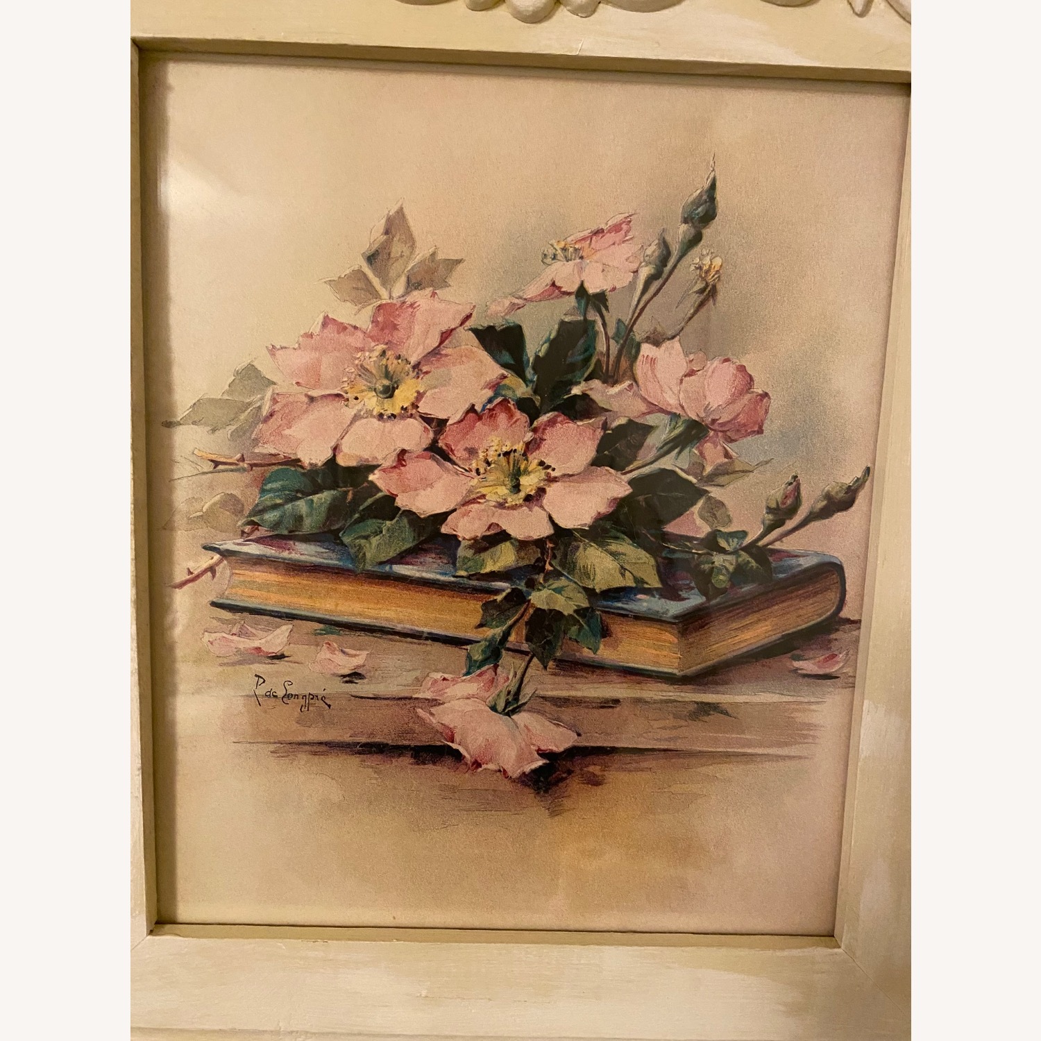 Vintage PAUL DE LONGPRE ROSES Picture - image-2