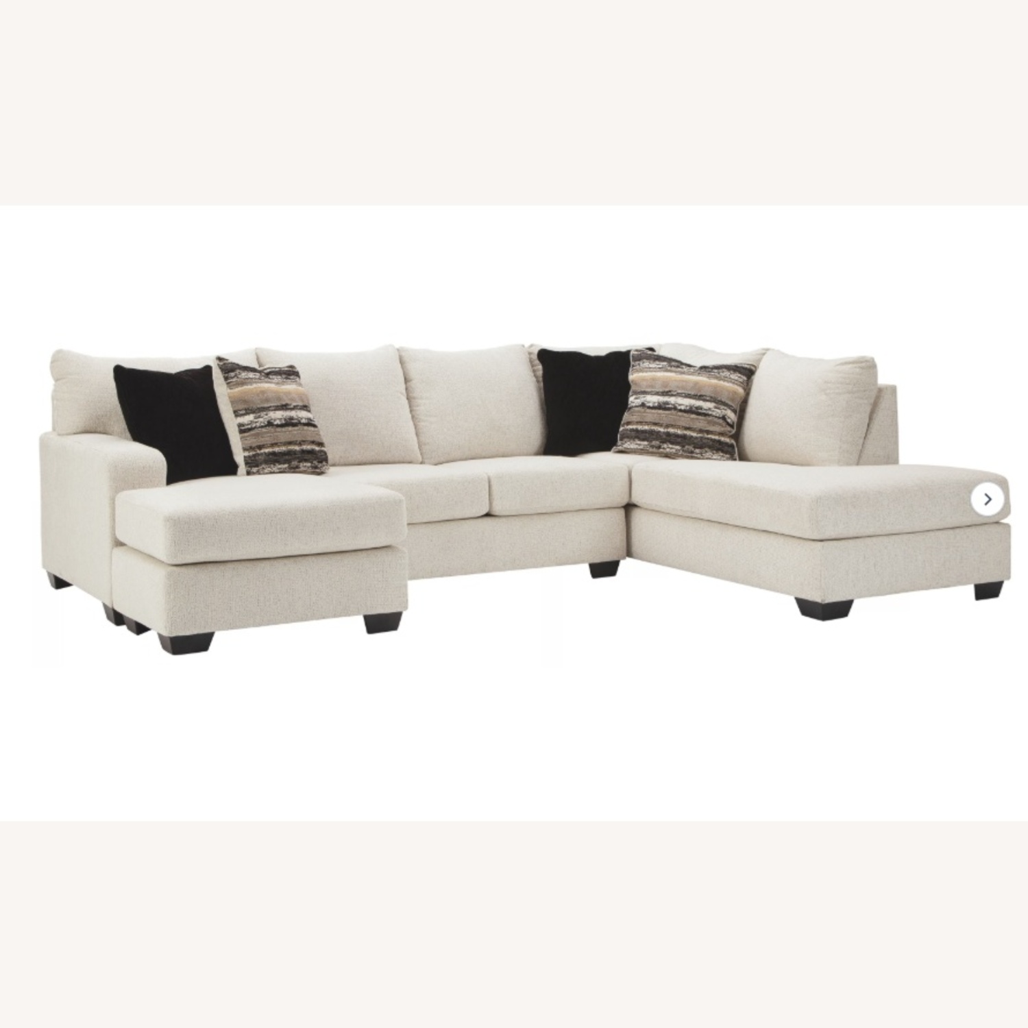 Ashley Furniture Cambri White Fabric 3+ Piece Sectional - image-5