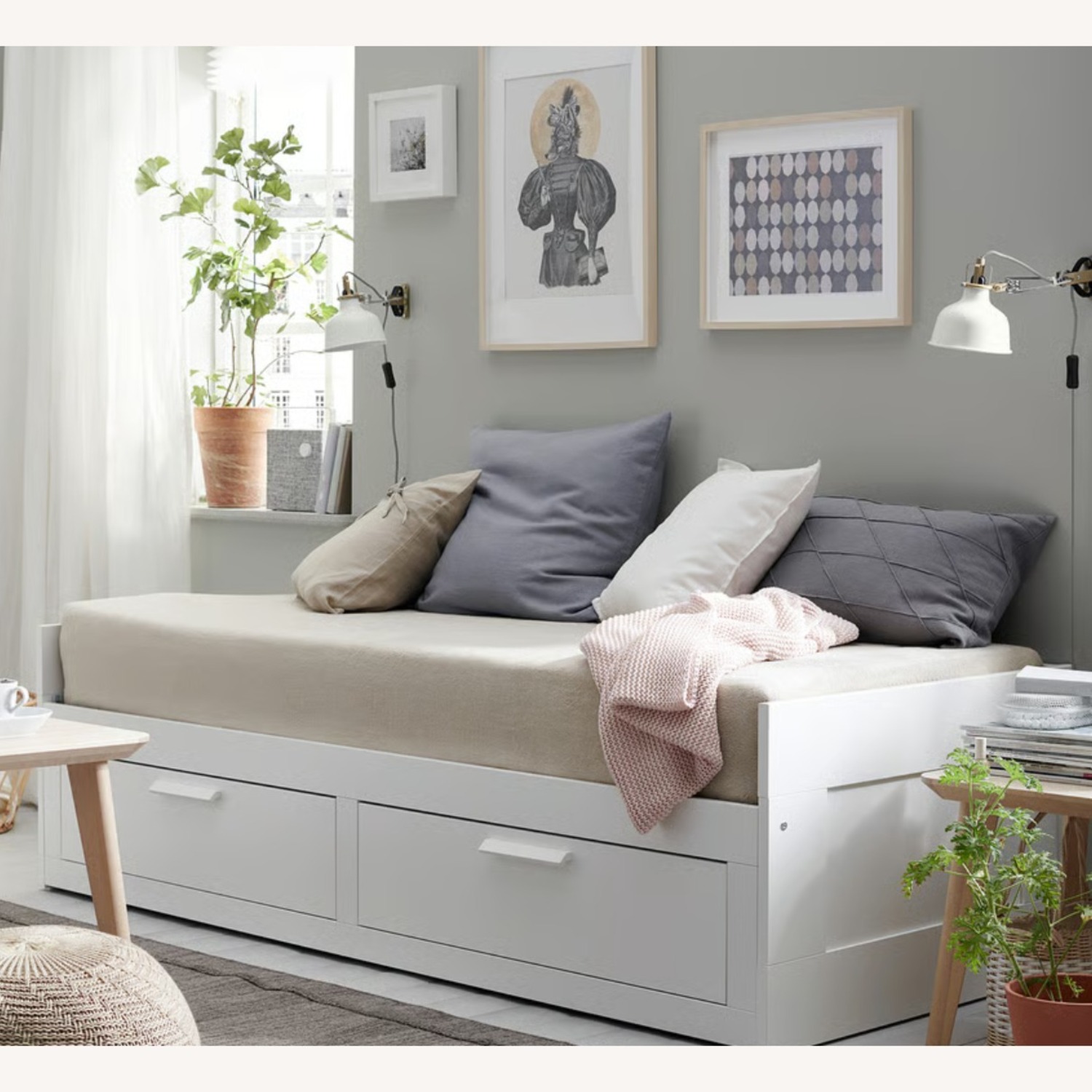 IKEA White Wood Daybed - image-3