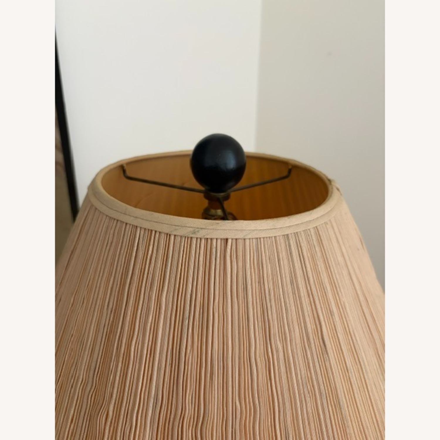 Vintage Ribbed Brass Lamp Hollywood Regency  - image-3