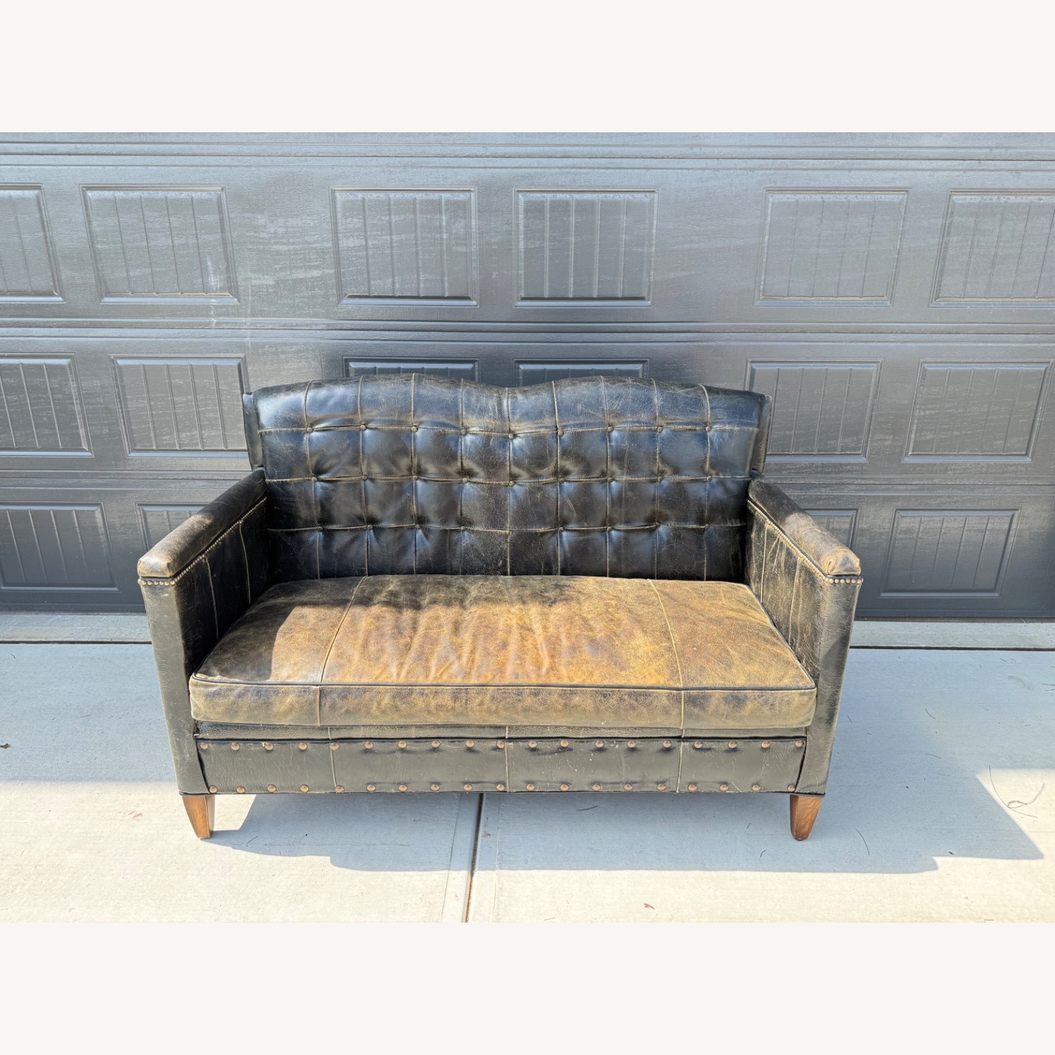 Old Hickory Tannery Leather Loveseat & Ottoman  - image-4