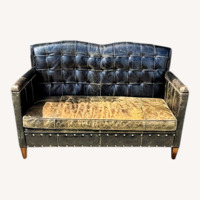Old Hickory Tannery Leather Loveseat & Ottoman