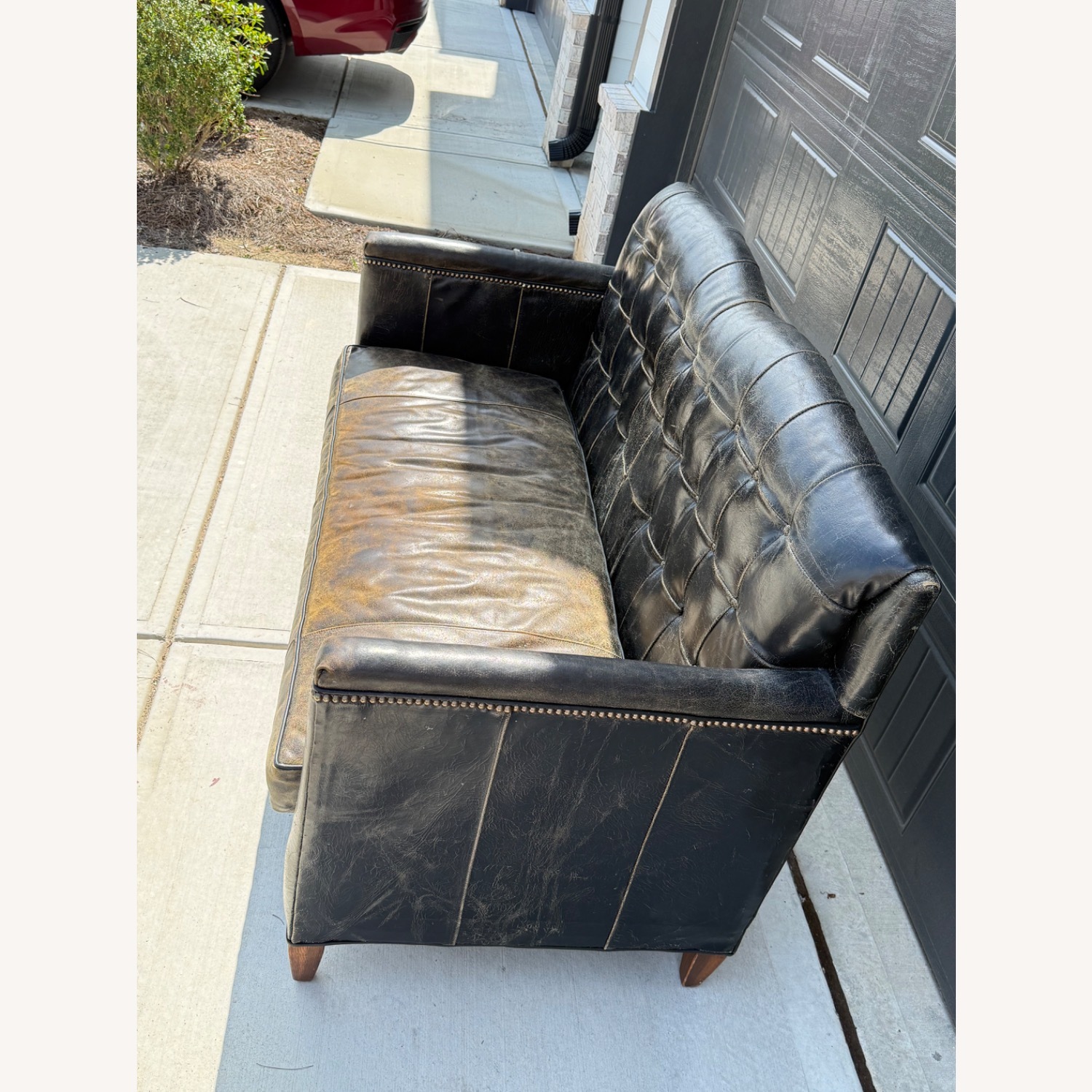 Old Hickory Tannery Leather Loveseat & Ottoman  - image-3