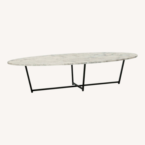 Used Room & Board White Marble Coffee Table for sale on AptDeco
