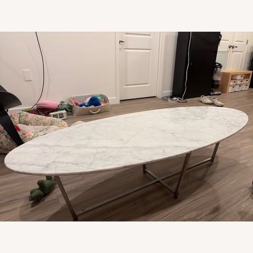 Used Room & Board White Marble Coffee Table for sale on AptDeco