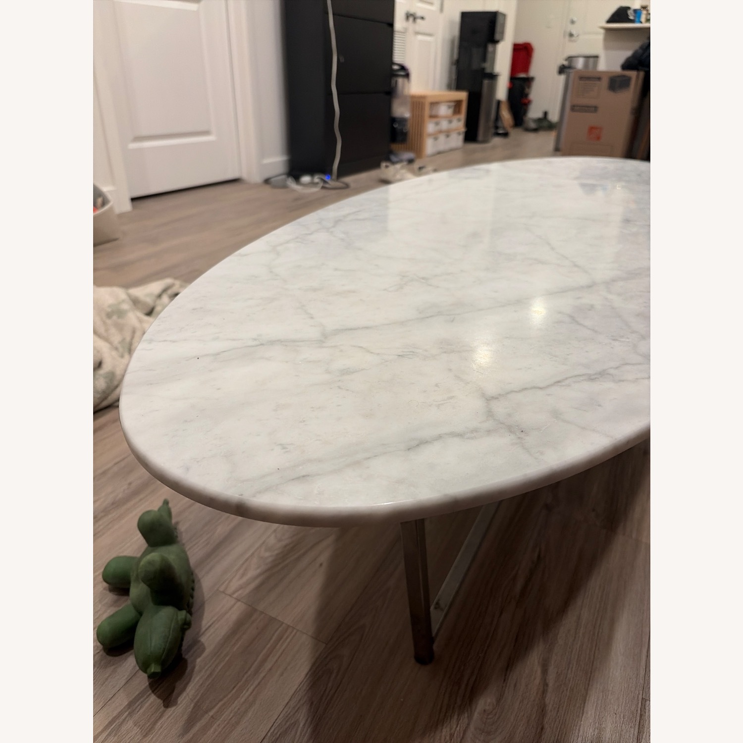 Room & Board White Marble Coffee Table - image-3