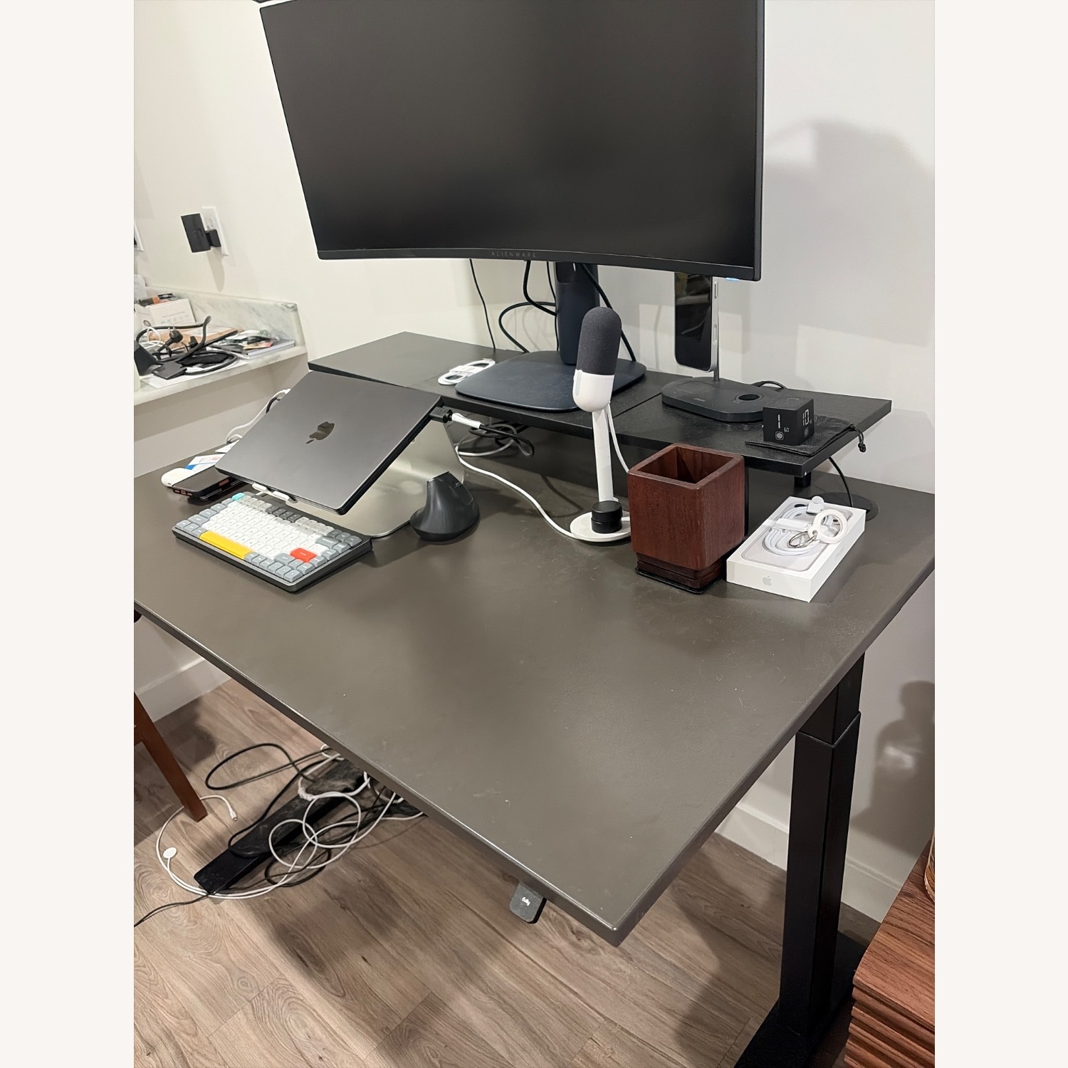 Herman Miller Jarvis Dark Gray Desk - image-2