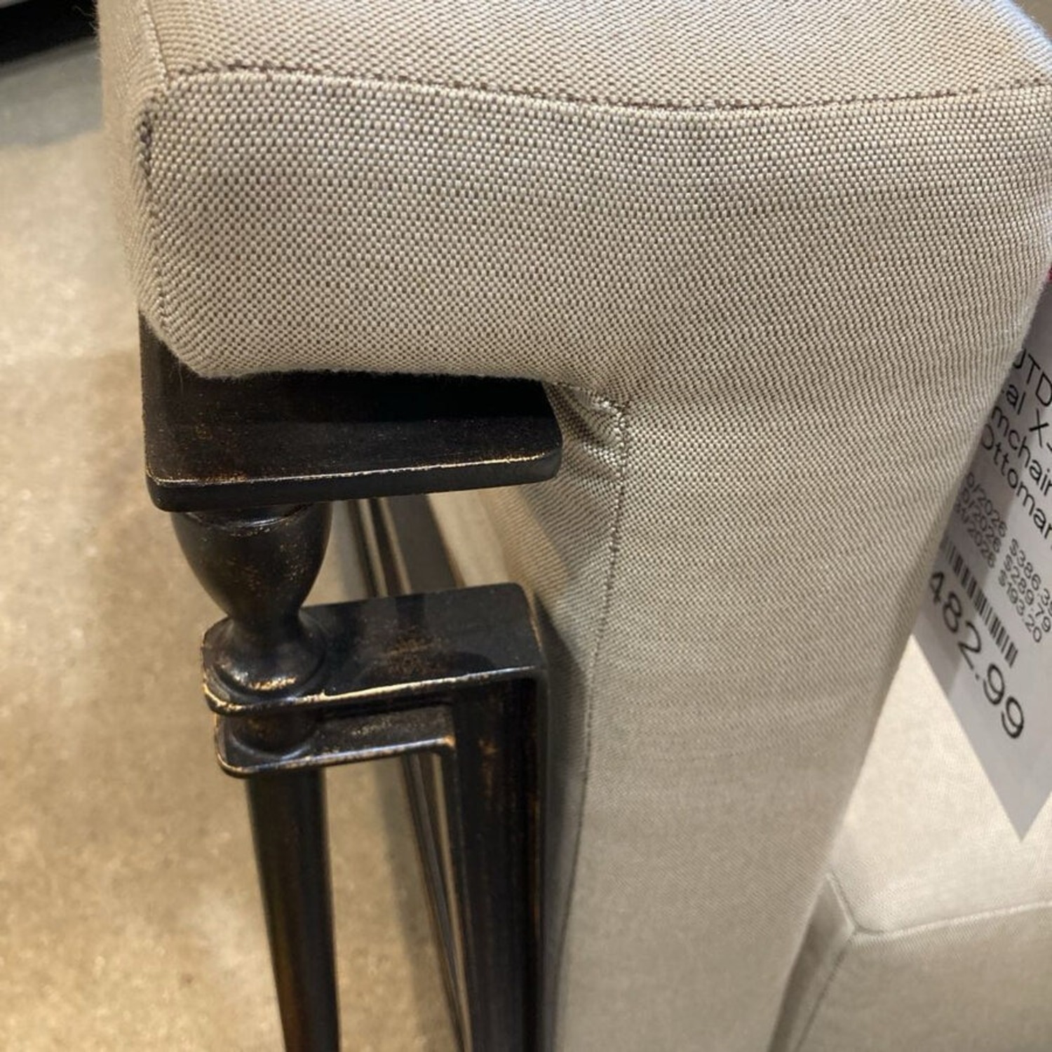 Metal X-Base Armchair w Ottoman Outdoor - image-6