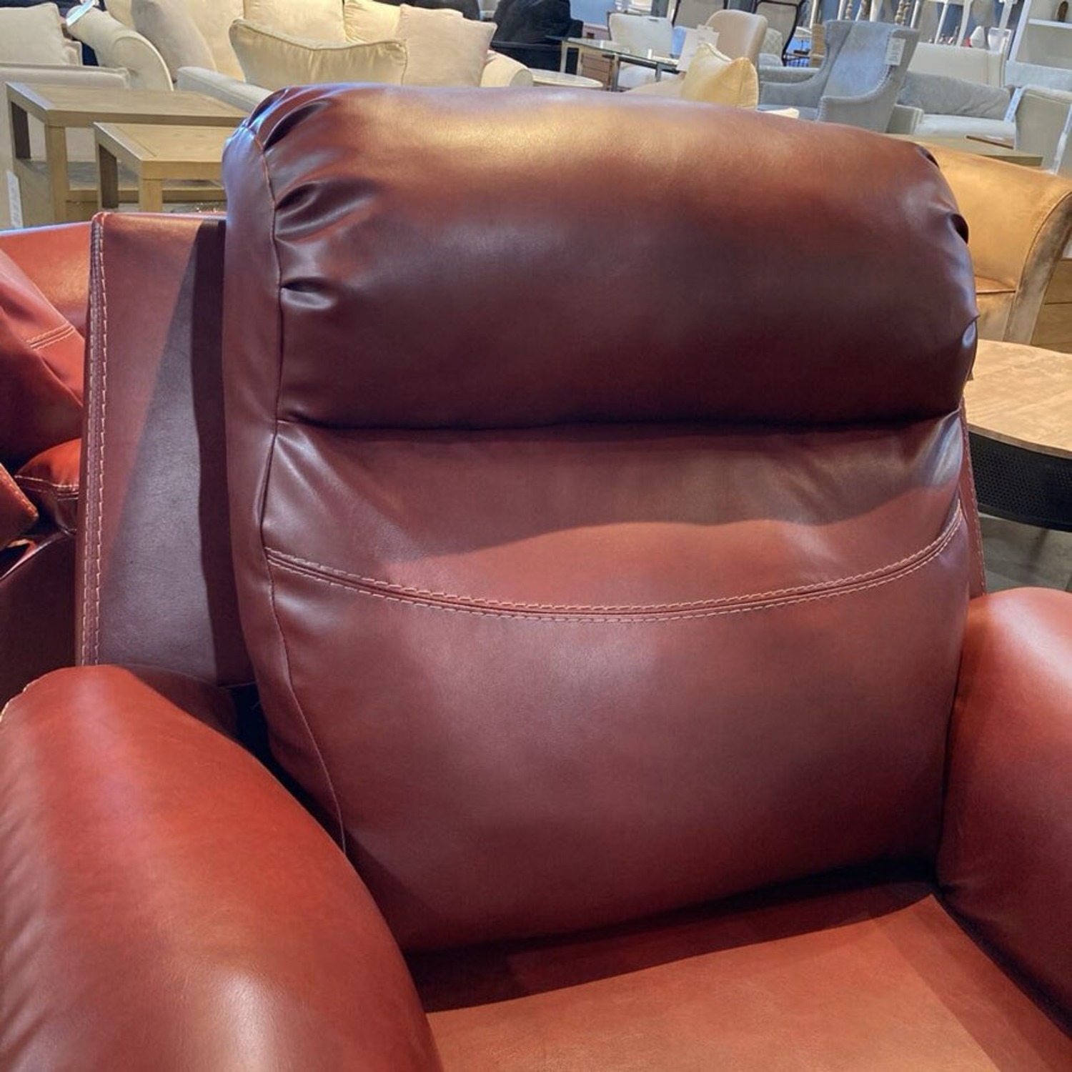 Leather Manual Swivel Glider Recliner - image-5