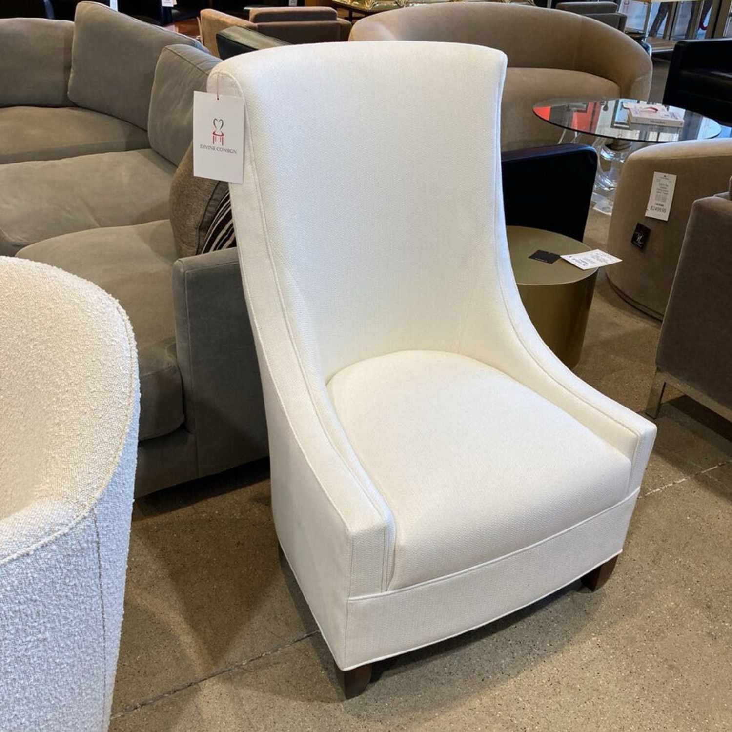 Kravet Custom High Back Slope Arm Chair - image-12