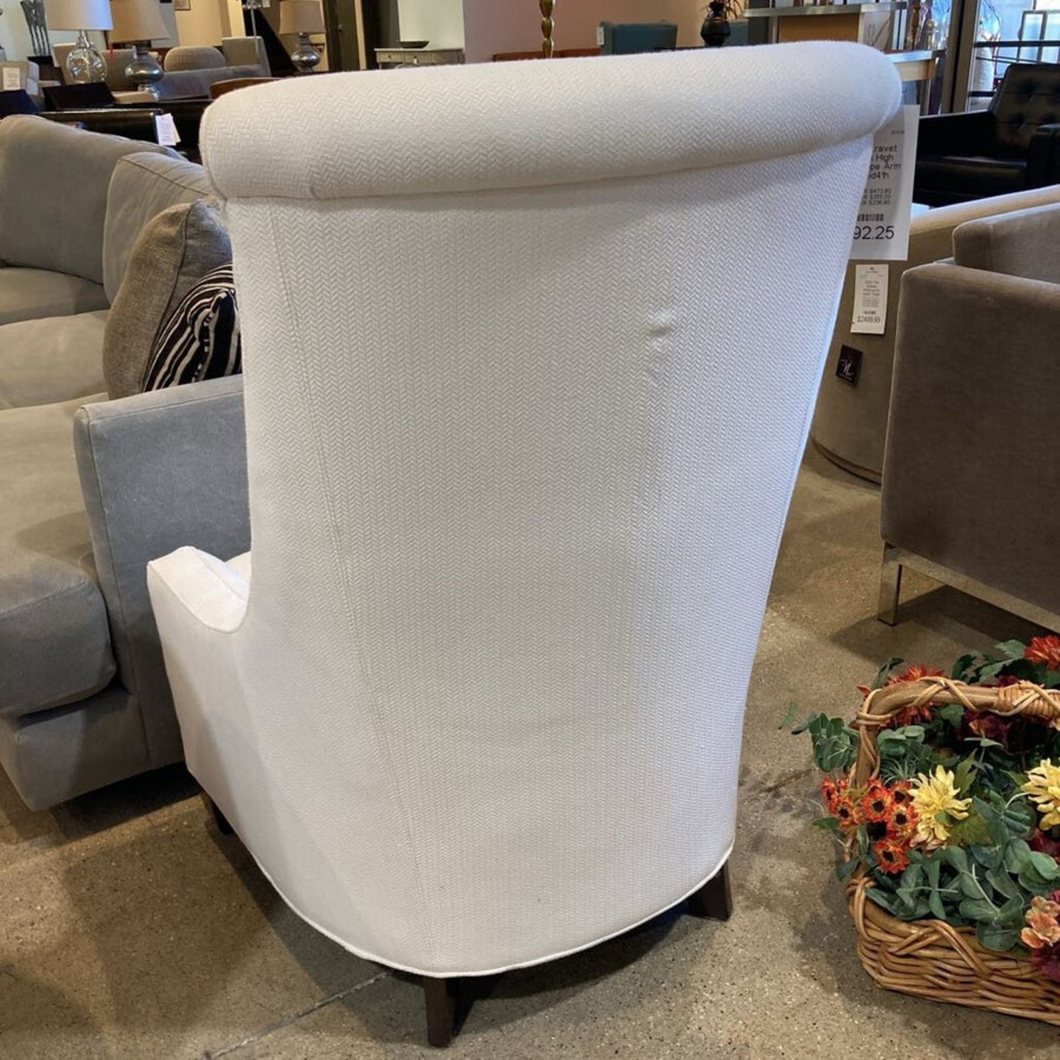 Kravet Custom High Back Slope Arm Chair - image-8